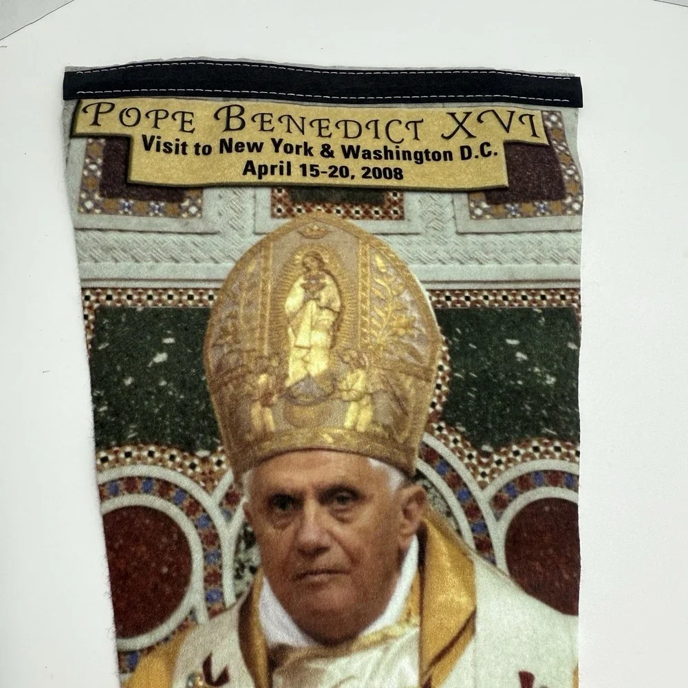 2008 Pope Benedict XVI 29 Pendant Flag Visit to New York and‎ Washington Church
